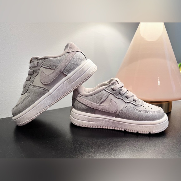 Nike Other - Baby / Toddler Grey low top Nike Air Force 1’s w/ easy on Velcro (size 7C)
